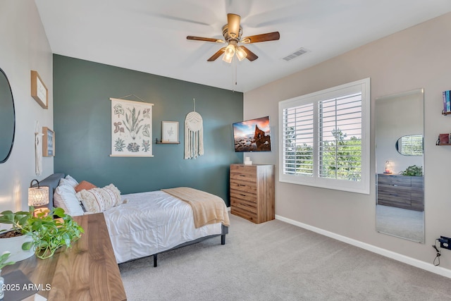 21266 S 213th Pl, Queen Creek, AZ 85142 - bedroom with carpet floors, baseboards, and ceiling fan