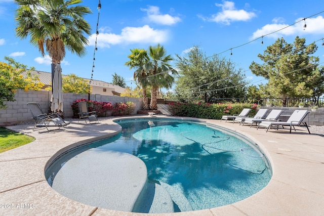 21266 S 213th Pl, Queen Creek, AZ 85142 - view of swimming pool with a patio and a fenced backyard