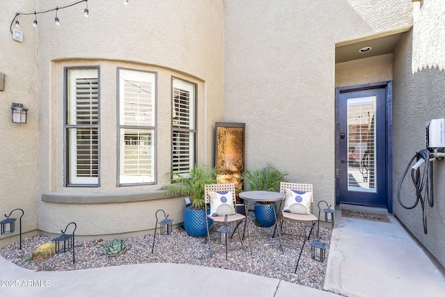 21266 S 213th Pl, Queen Creek, AZ 85142 - property entrance featuring stucco siding and a patio
