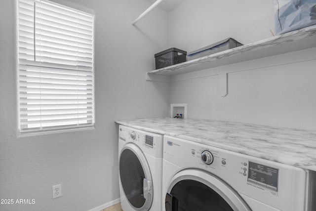 3349 E Flamingo Ct, Gilbert, AZ 85297 - laundry room with separate washer and dryer and baseboards