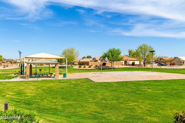 1347 E Vernoa St, San Tan Valley, AZ 85140 - view of property's community featuring a residential view, a gazebo, and a lawn