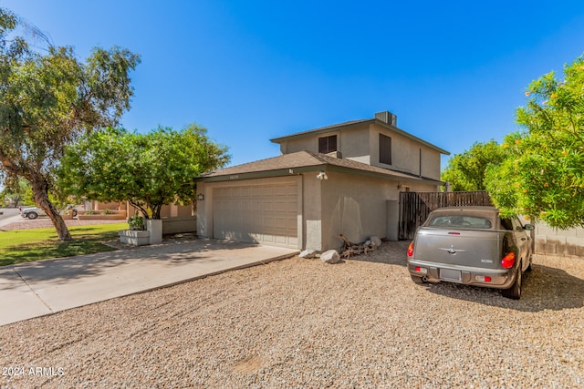 front facade with a garage