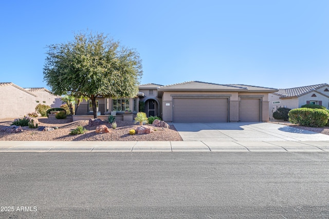 view of front of home featuring a garage