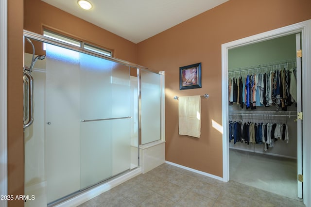 bathroom with an enclosed shower