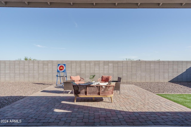 view of patio with outdoor lounge area