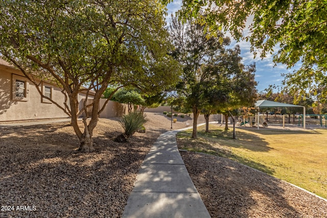 surrounding community with a gazebo