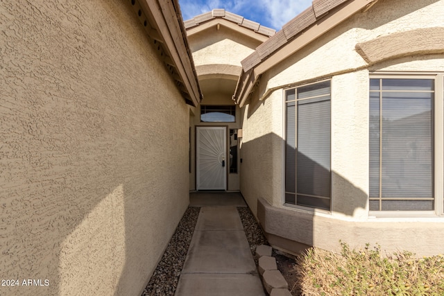 view of doorway to property