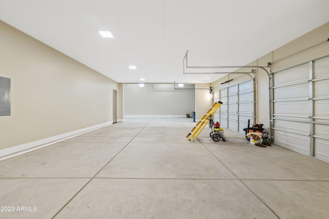 garage featuring electric panel