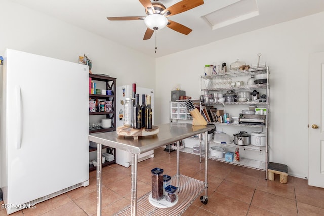14363 W Acapulco Ln, Surprise, AZ 85379 - office area with tile patterned floors and ceiling fan