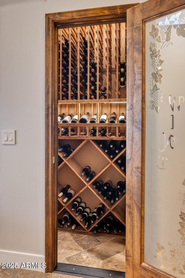 view of wine room