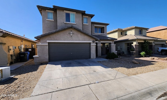 view of front facade featuring a garage