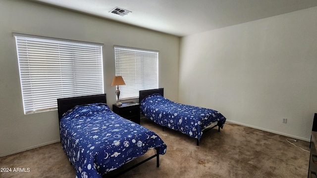 bedroom with carpet floors