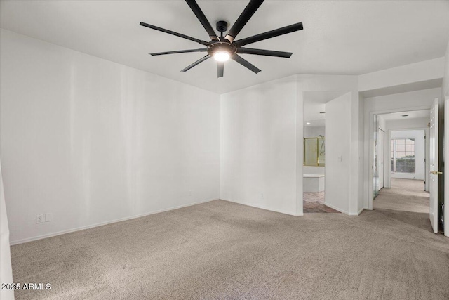 5200 S Lakeshore Dr Unit 120, Tempe, AZ 85283 - empty room featuring carpet, a ceiling fan, and baseboards