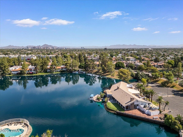 5200 S Lakeshore Dr Unit 120, Tempe, AZ 85283 - aerial view of residential area featuring a water and mountain view