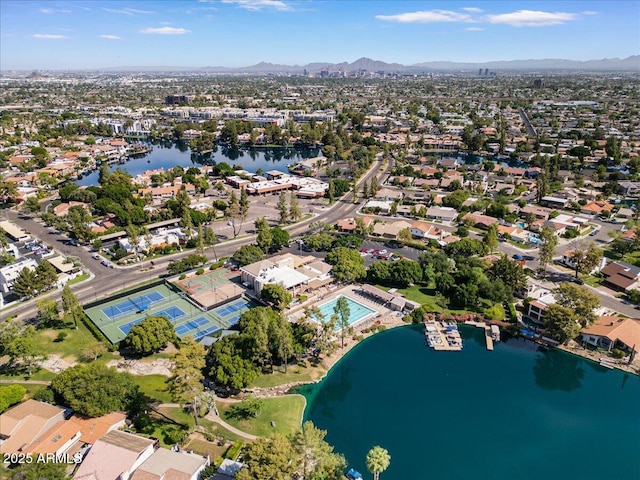 5200 S Lakeshore Dr Unit 120, Tempe, AZ 85283 - aerial overview of property's location with a water and mountain view and nearby suburban area