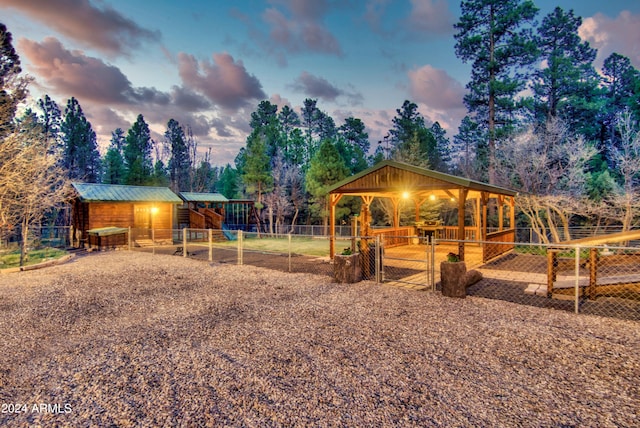 view of playground at dusk