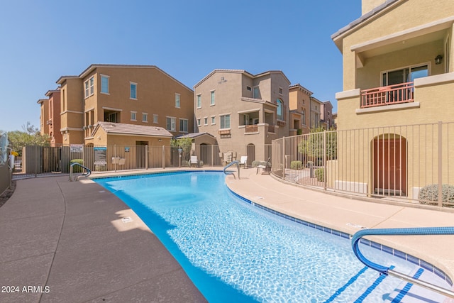 view of pool with a patio area