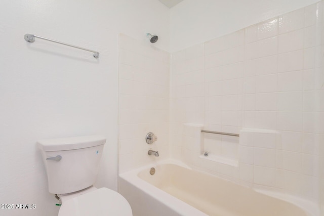 full bathroom with toilet and shower / bathtub combination