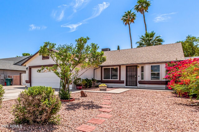 2230 N Los Alamos, Mesa, AZ 85213 - ranch-style home with a garage, driveway, and roof with shingles