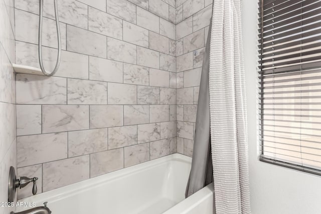 full bathroom featuring shower / tub combo