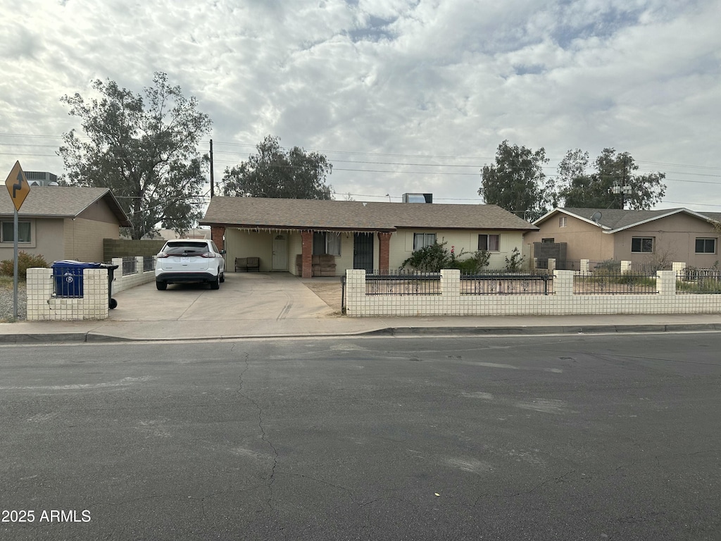 view of ranch-style home