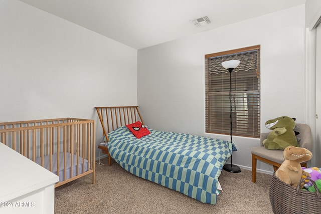 bedroom featuring carpet flooring