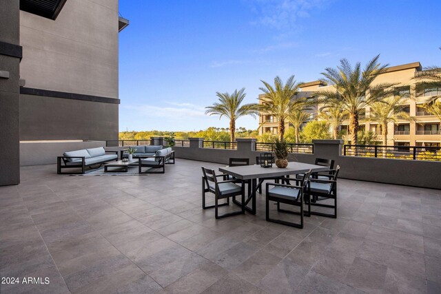 view of patio with outdoor lounge area