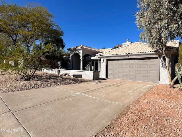 view of front of house featuring a garage