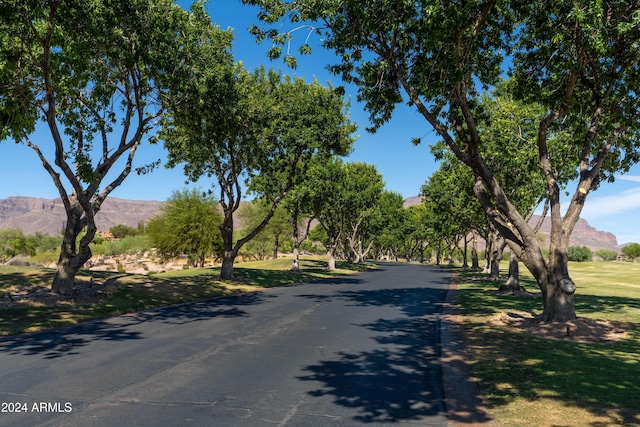 view of road featuring a mountain view