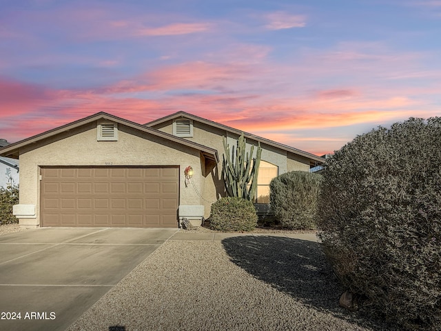 view of front of house featuring a garage