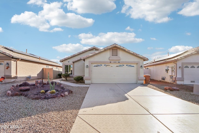 view of front of home featuring a garage