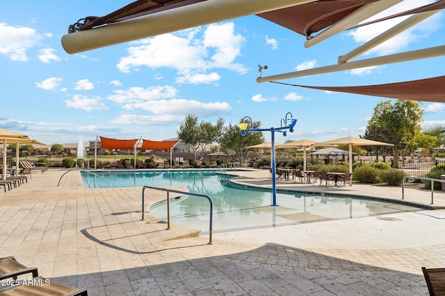 view of pool with a patio area