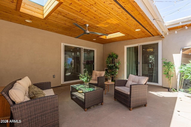 5913 E Thomas Rd, Scottsdale, AZ 85251 - view of patio / terrace featuring ceiling fan and an outdoor hangout area