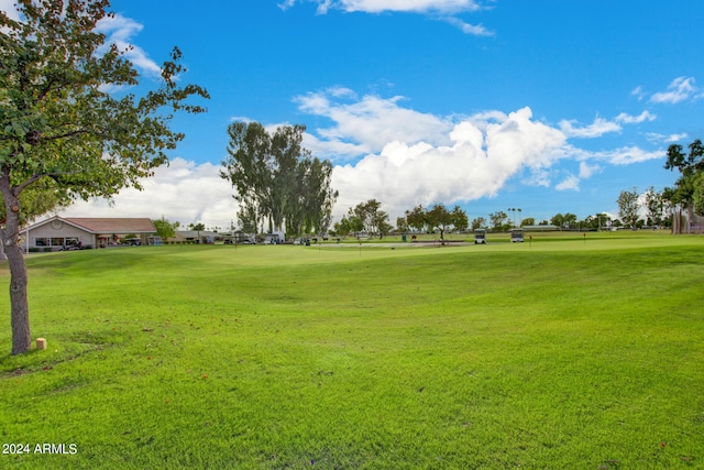 view of home's community featuring a lawn