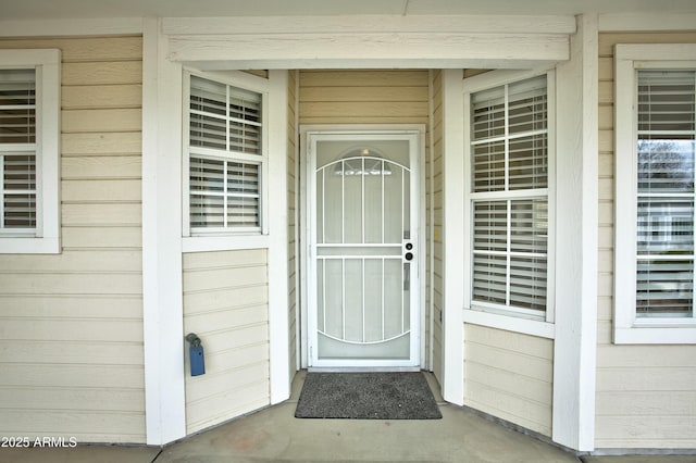 view of doorway to property