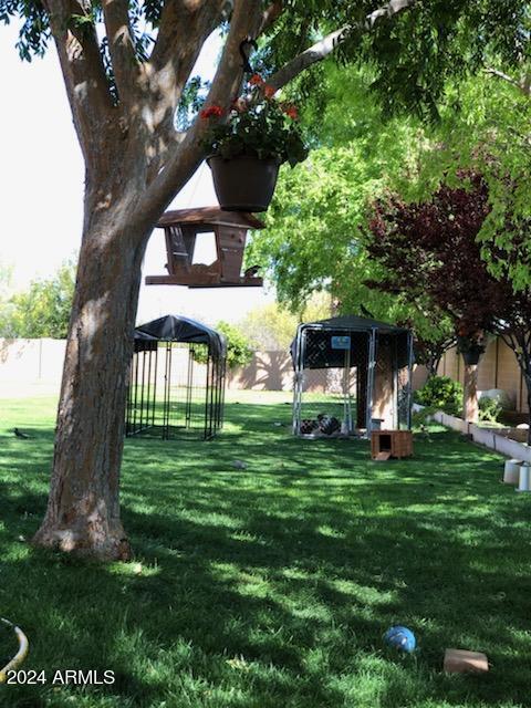 surrounding community featuring fence and a lawn