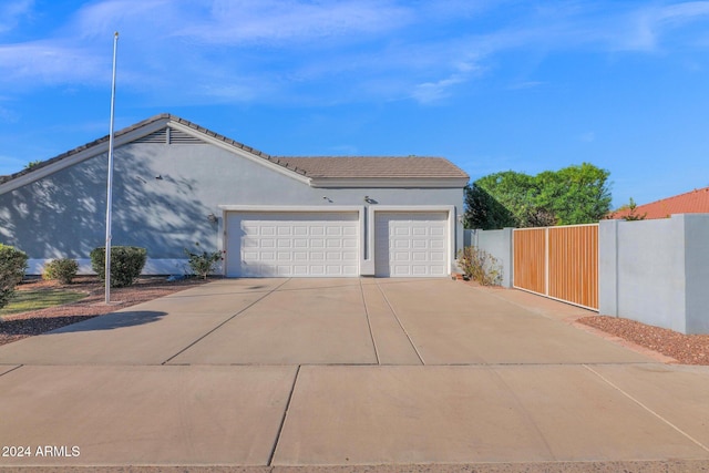 view of front of home featuring a garage