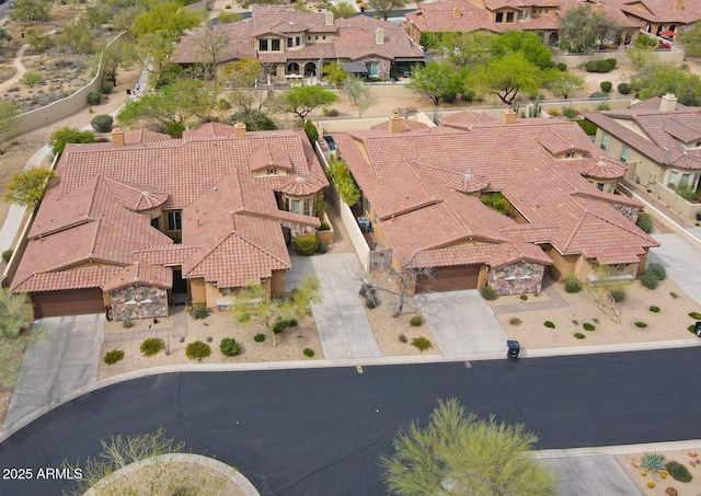 bird's eye view with a residential view