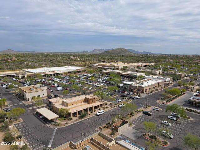 bird's eye view featuring a mountain view