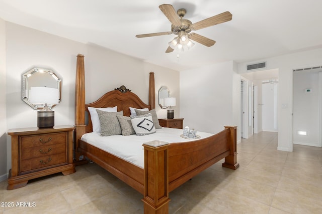 9809 W Behrend Dr, Peoria, AZ 85382 - bedroom featuring light tile patterned floors and ceiling fan