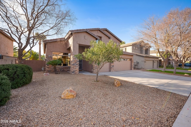 view of front of house featuring a garage