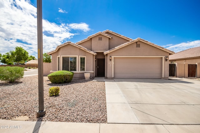 view of front of home featuring a garage