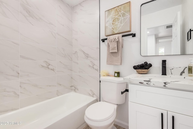 11025 E Cholla Rd, Mesa, AZ 85207 - full bathroom with vanity, toilet, and tub / shower combination