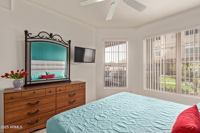 bedroom with ceiling fan