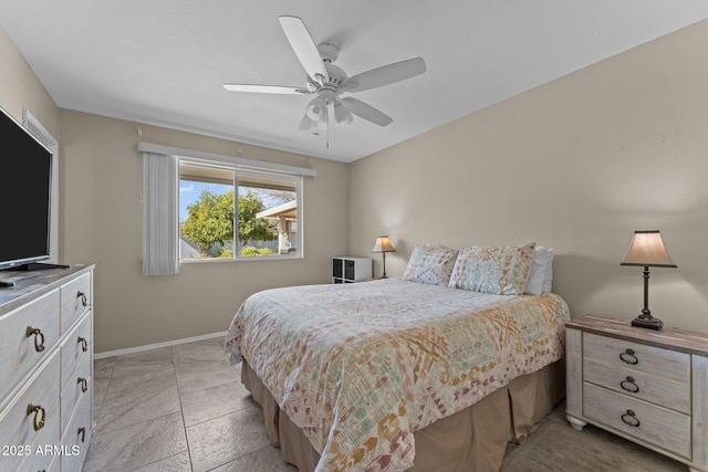 bedroom with ceiling fan