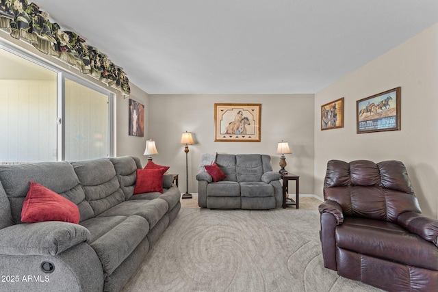 view of carpeted living room