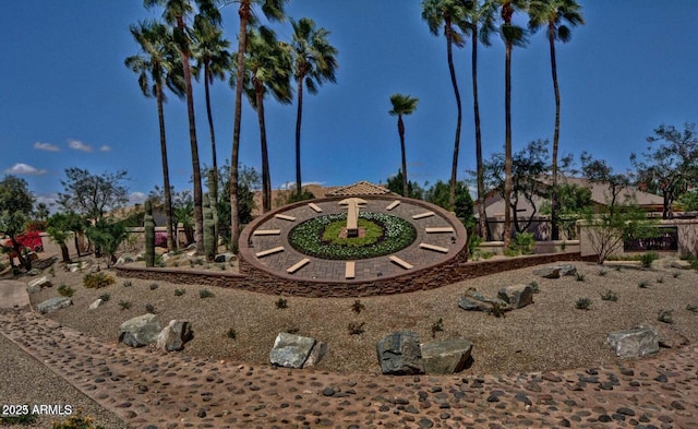 view of community sign