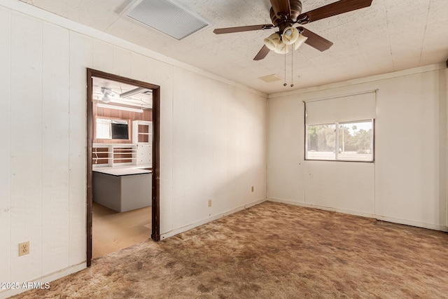 4343 E Union Hills Dr, Phoenix, AZ 85050 - empty room featuring carpet flooring, visible vents, and a ceiling fan