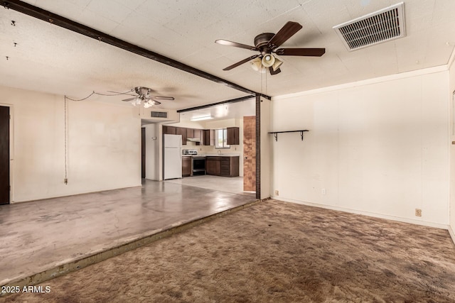 4343 E Union Hills Dr, Phoenix, AZ 85050 - unfurnished living room featuring concrete flooring, visible vents, and ceiling fan