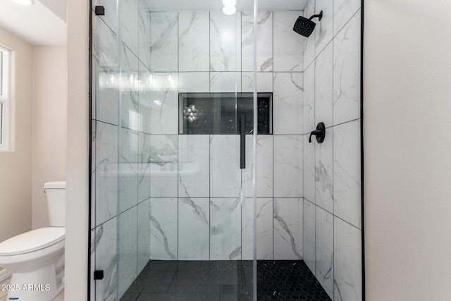 8124 N 45th Ave, Glendale, AZ 85302 - full bathroom featuring toilet and a marble finish shower